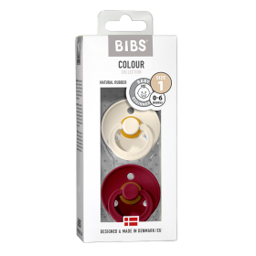 Bibs - BIBS Colour 2 pack Ivory/Ruby Str 1
