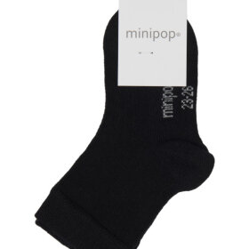 POM POM - BAmboo ankle sock BLACK
