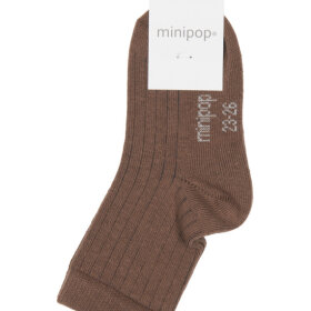 POM POM - BAmboo ankle sock brown