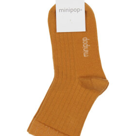 POM POM - Bamboo ankle sock mustard