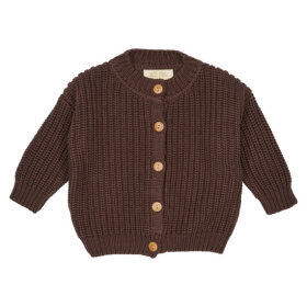 PETIT PIAO - Cardigan chunky knit Brown