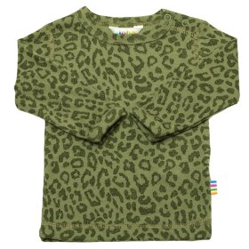 JOHA - Merino uld bluse grøn leo